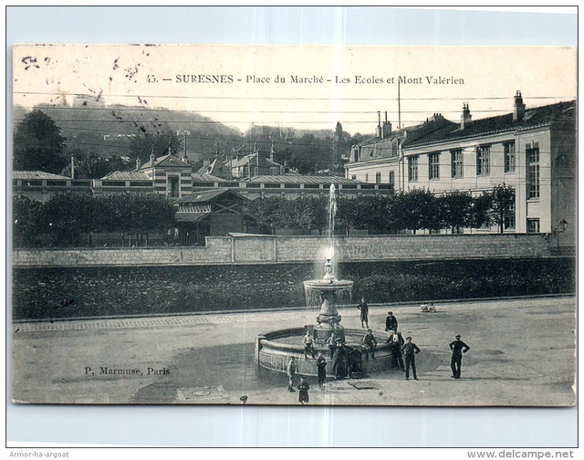 92 SURESNES - place du marche - les ecoles et mont valerien