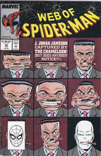 Web of Spider-Man #52 Vol. 1 (1985-1998), High Grade, Marvel Comics,Direct