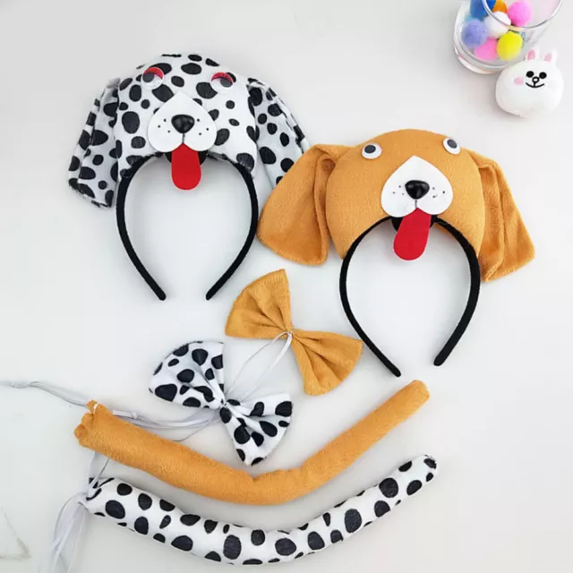 3pcs Party Props Role Playing Vivid Cartoon Adorable Pug Costume Headband