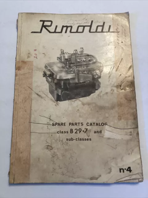 Máquina de coser industrial Rimoldi lista de repuestos catálogo B29 7 y subclases