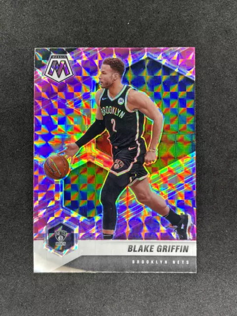 2020-21 Panini Mosaic Blake Griffin Pink Mosaic Prizm #77 Brooklyn Nets