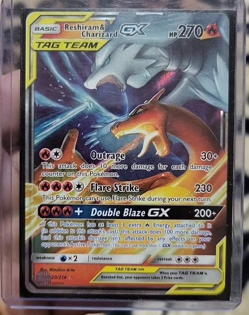 Reshiram Charizard Gx 20 214 Pokemon Unbroken Bonds Sun Moon Rare