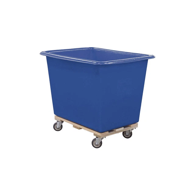 ROYAL BASKET TRUCKS G12-BLX-PTA-4UNN Cube Truck,HDPE,Blue,15.0 cu. ft.