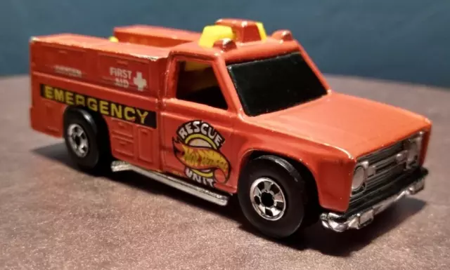 Hot Wheels Emergency Squad Rescue Ranger Unit 1974 Red Truck BW Loose Used