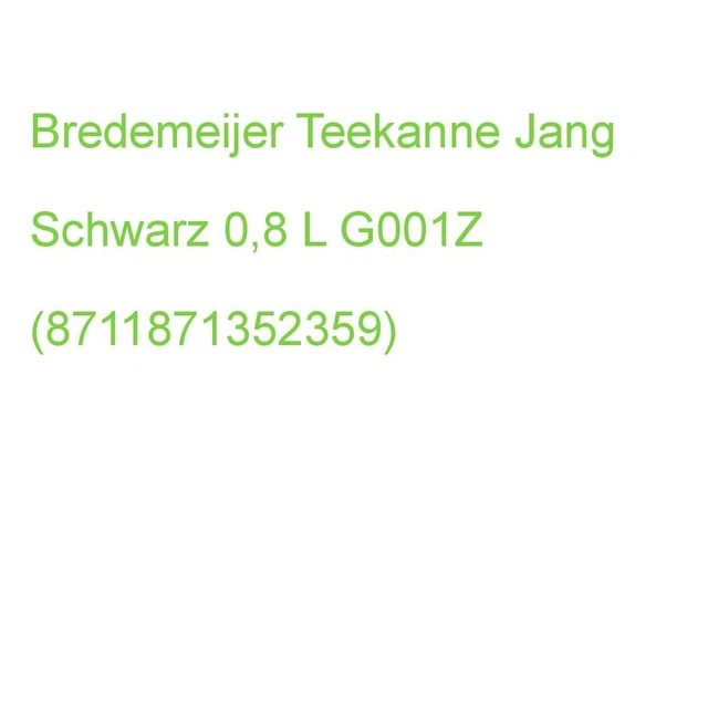 Bredemeijer Teekanne Jang Schwarz 0,8 L 2-tlg. G001Z (8711871352359)
