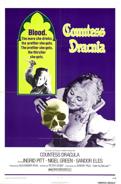 Countess Dracula 1971 Super Colour Sound 8Mm Cine Film 4 X 400Ft Derann Hammer
