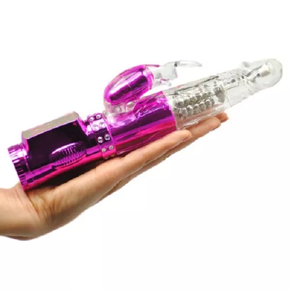 Vibromasseur Rabbit Full Strass Violet Electrique-Stimulateur-Sextoy