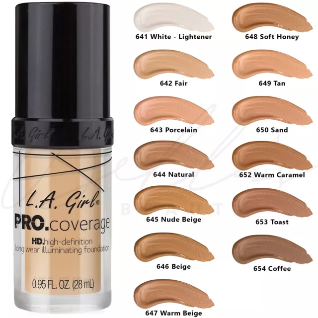 L.A. GIRL Pro Coverage High-Definition Illuminating Foundation 28ml *CHOOSE*