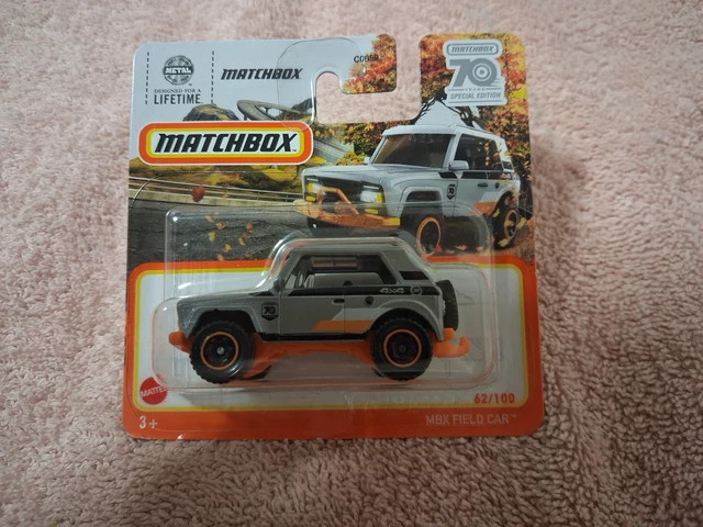 Voiture Miniature Matchbox MBX Field Car Grise #62/100 - Édition 2023, Neuve Sous Blister
