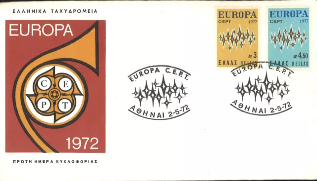 Greece 1972, Europa Cept, Fdc