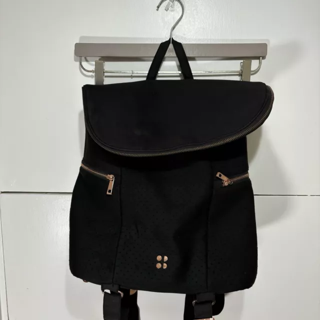 SWEATY BETTY ALL Sport Backpack Scuba Rose Gold Black Yoga Gym Bag Women s 22.99 PicClick UK