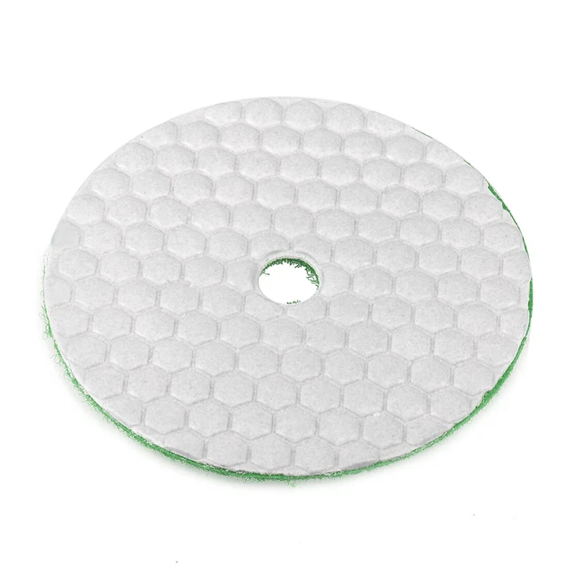 Almohadilla de pulido de diamantes secos de 4 pulgadas gancho y bucle de floculación posterior 1000#