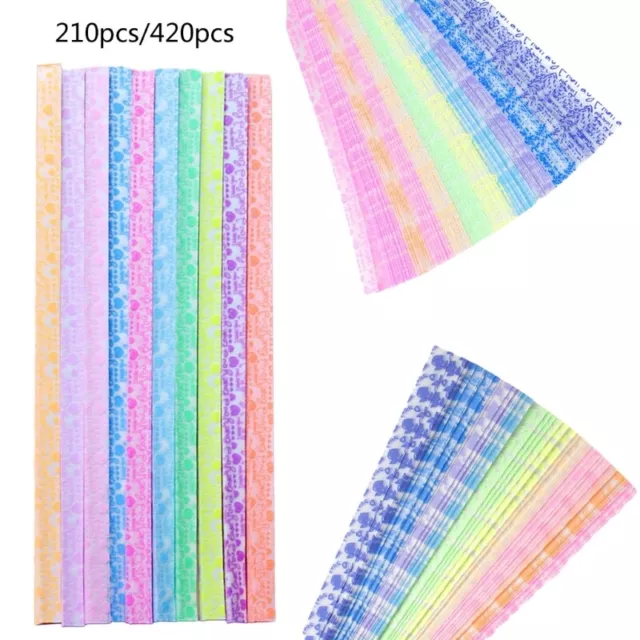 Double Sided Folding Star Paper Strips Decorations Folding Paper for Art Crafts