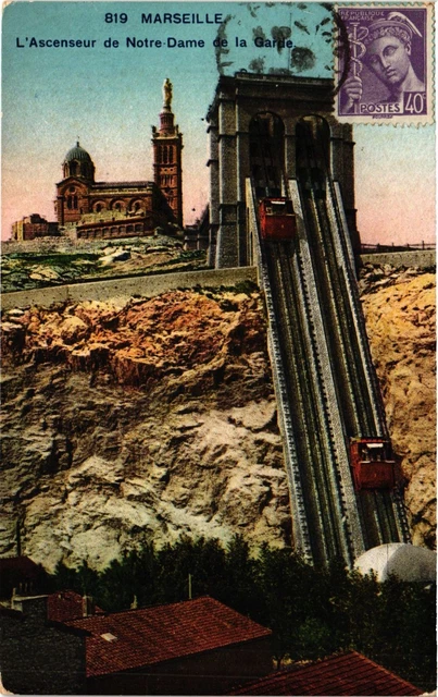 CPA Marseille Passerelle des Ascenseurs de N.-D. de la Garde 1910