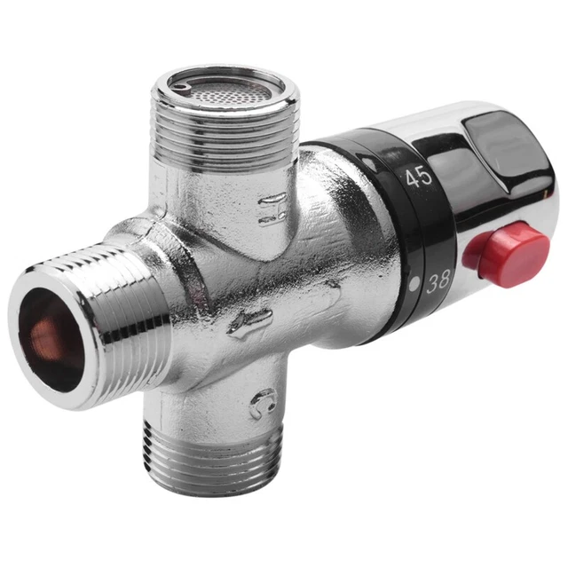Valvola di miscelazione termostato 3 vie in rame massiccio, 3/4 pollici solare acqua calda R5S3