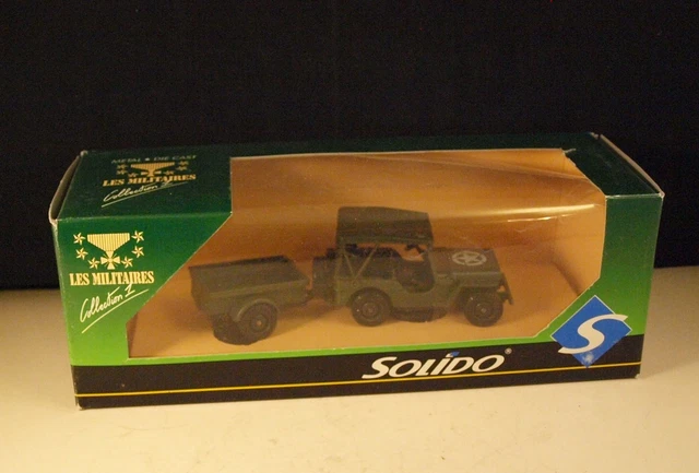 Solido Jeep Canon 106 Et Remorque 1/50 - France, Militaire, Neuf