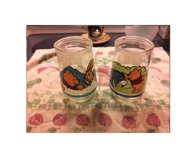 (2) Welchs & Pooh's Grand Adventure Jelly Jars #1 #2 & #5