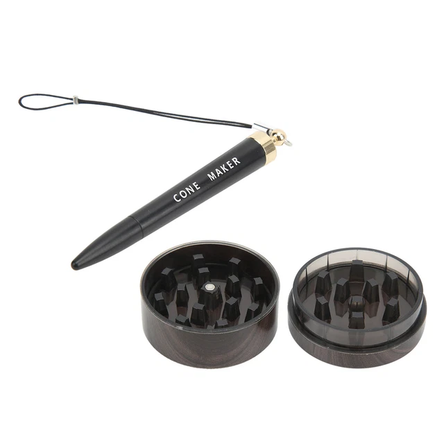 Manual Spice Grinder Transparent Multifunctional Easy To Use Wood Grain