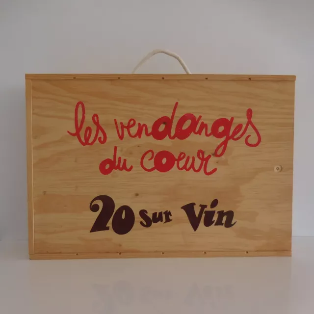 Caja Vino 6 Botellas Madera Vintage Arte Decoración Popular Diseño Xx Pn Francia