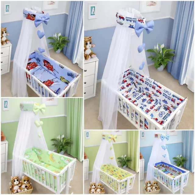 Baby Nursery Canopy Drape Mosquito Net With Holder To Fit Crib 3