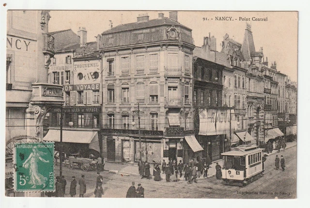 NANCY - Meurthe & Moselle - CPA 54 - Maison GRAND opticien au Point central TRAM