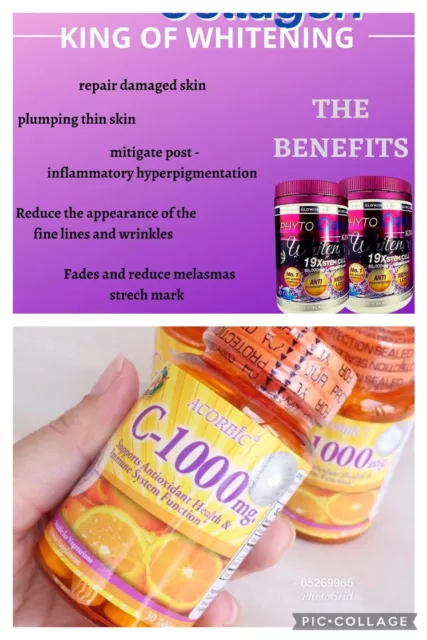 Phyto collagen whitening  glutathione et   Vitamine C