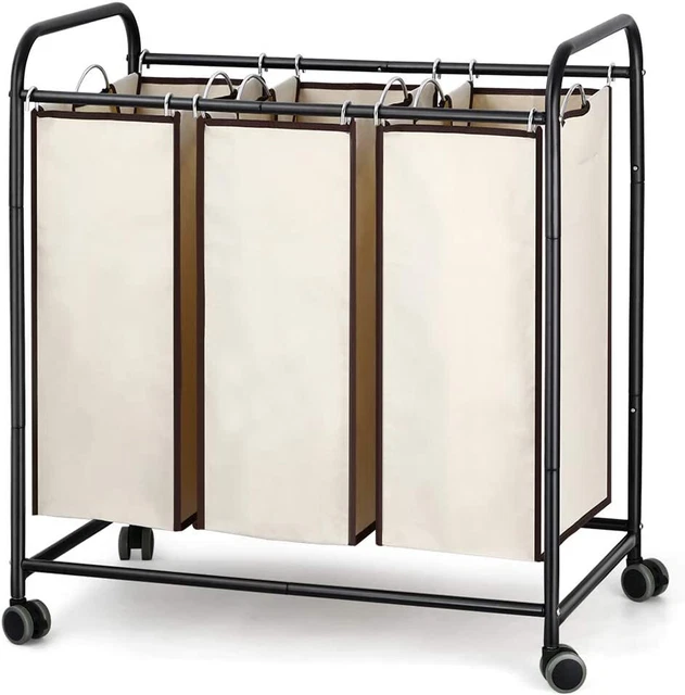 Laundry Hamper Utility Rolling Cart Utility Organizer Cart For Bathroom Laundry
