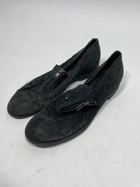 LD Tuttle black leather lace zip shoes 40