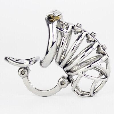 Stainless Steel Male Chastity Belt Stealth Lock Cage Adjustable Scrotum Device