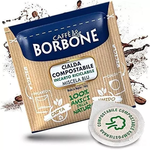 Borbone Cialde Pods Espresso Caffe - Blu/Blau - ESE Pads 100 Stück