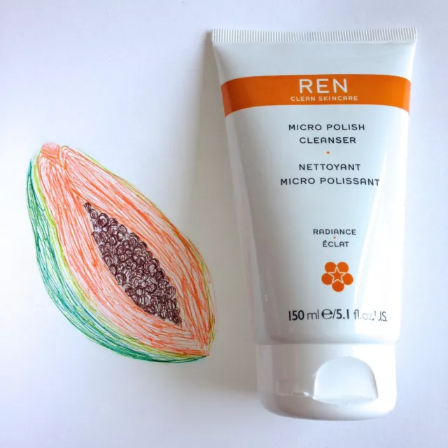 REN Clean Skincare Radiance Micro Polish Cleanser Papaya Face 5.1oz $33