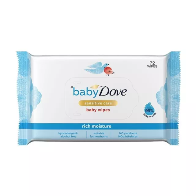 Baby Dove Rich Moisture Wipes, 72wipes