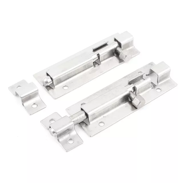 3" inoxidable acier porte porte loquet glissement bloquer baril boulon 2pcs