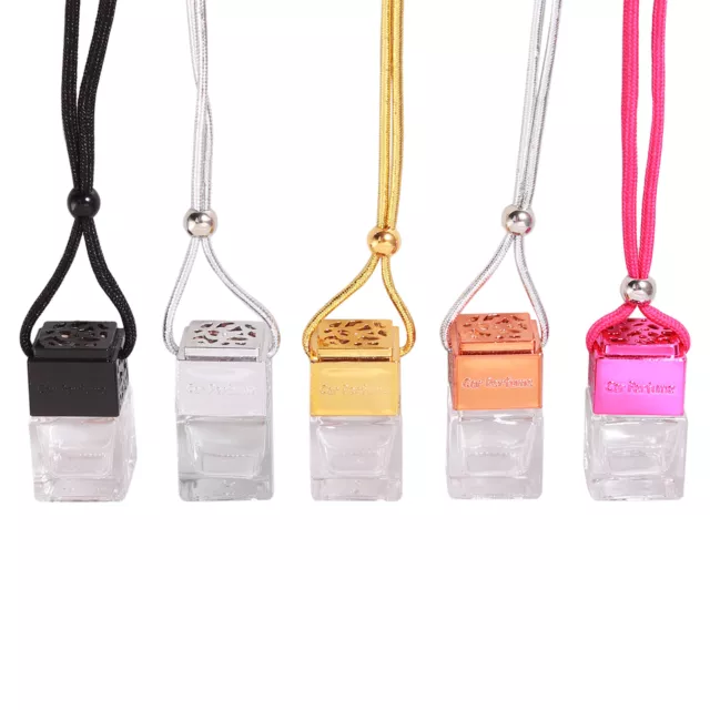 20/50x Glass Car Empty Perfume Hanging Bottle Air Freshener Diffuser Ornament