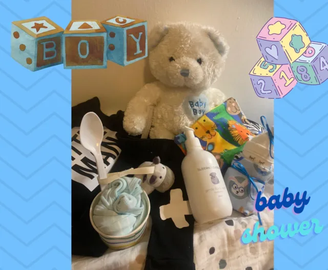 newborn baby boy shower gift box
