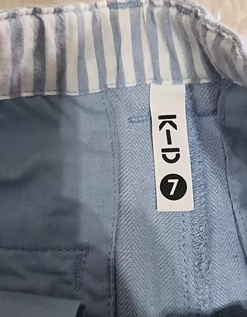 Boys Bundle - Ben Sherman Shirt Size 6-7  & KID linen/cotton Blue Pants Size 7 3