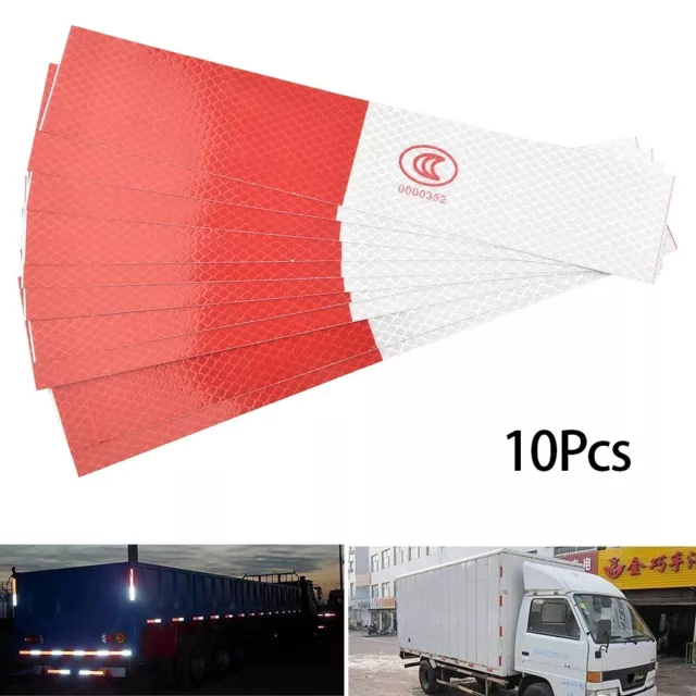 SAFETY REFLECTIVE TAPE for Trailers Trucks 10 Pack 2x12 Inches Red ...