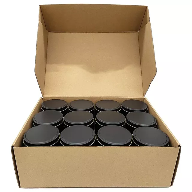 Candle Tins, 24 Piece, 4 Oz Metal Candle Containers for Making Candles, Artshh