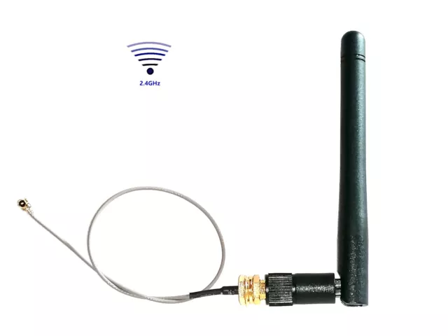 WiFi/Bluetooth 2.4G Antenna Set - 3dBi /SMA-J & 20cm IPEX/U.FL Pigtail Adapter