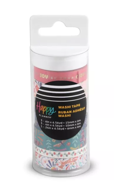 Happy Planner Nordic Brights Washi Band Set 7 Rollen 2