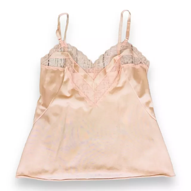 Vintage Vanity Fair Womens Top Cami Camisole Lace Trim Size 32 Small Pink