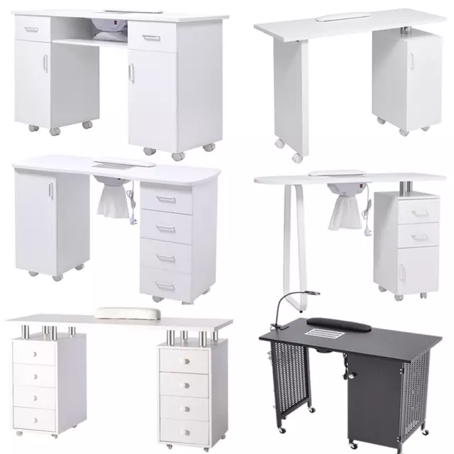 Professional Manicure Table Salon Nail Station Beauty Desk with Dust Collector