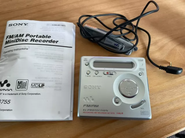Reproductor/grabador de mini discos Sony MZ-G755 tipo R