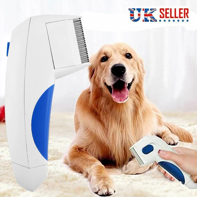 Electric Flea Zapper Lice Remover Hair Comb Brush Pet Cat Dog Cleaning Tool Kit