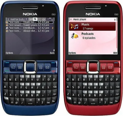 Nokia E Series E63 - blue Black red (Unlocked) Smartphone