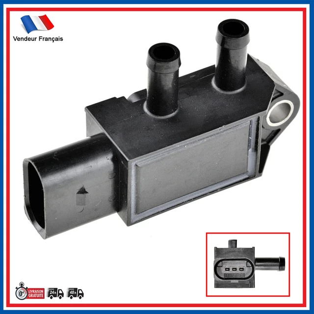 Capteur Pression Différentiel DPF VW Audi 03L906051B - 3 Broches Neuf - Pour Échappement
