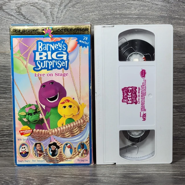 Barneys Big Surprise Live On Stage Vhs 1998 Rare Oop White Tape Barney Barneys Big Surprise Live On Stage Vhs 1998 Rare Oop White Tape Barney