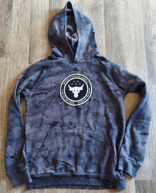 Under Armour Project Rock Veteran's Day land of the free Pullover USA Hoodie YXL