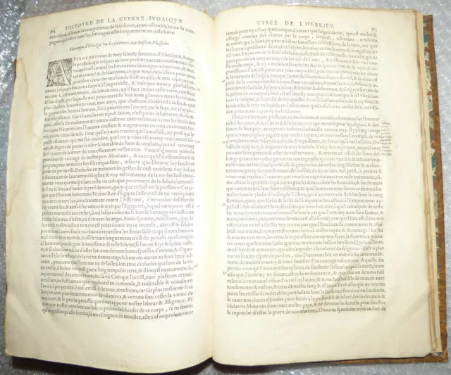 Gilbert Genebrard Histoire De Flavius Josephe Sacrificateur Hebreux 1609