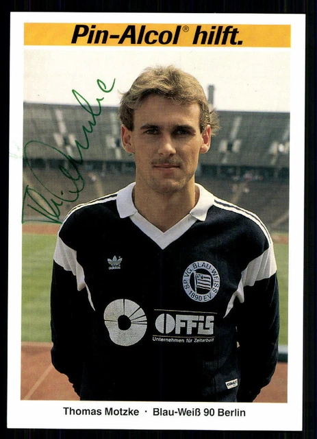 Jürgen Haller Autogrammkarte Blau Weiß 90 er Berlin 1987-88 Original